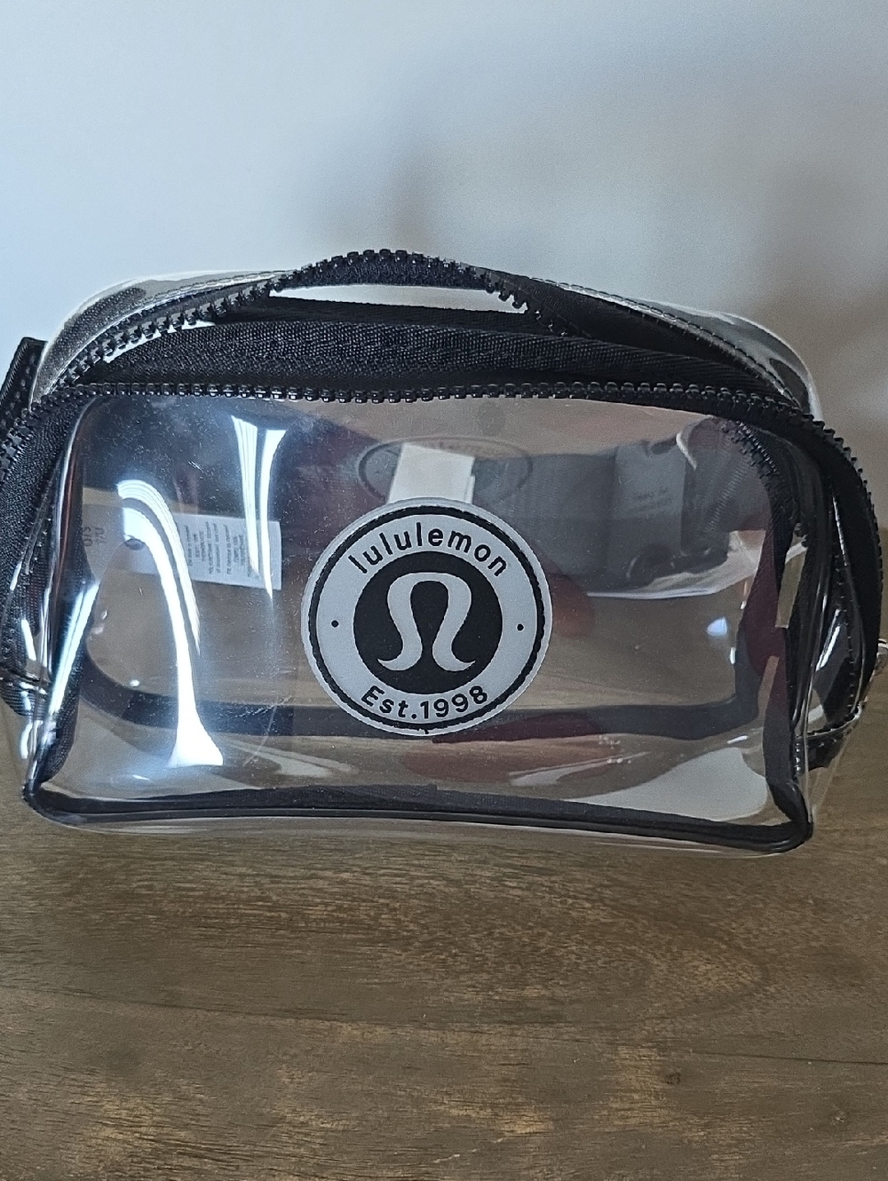 lululemon athletica Clear Travel Toiletry Pouch with Black Trim